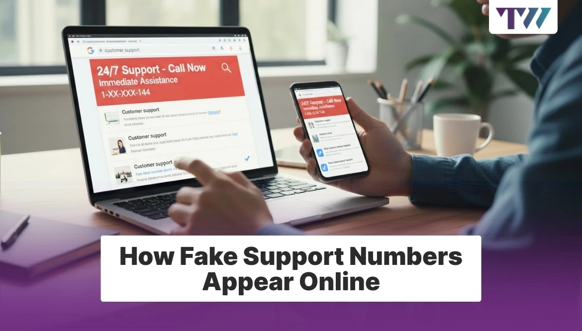 How Fake Support Numbers Appear Online